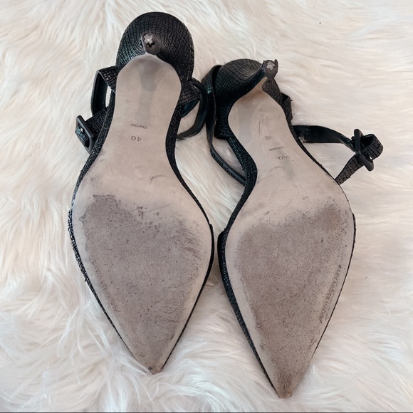 Alexander Wang Size 40 Textured Ankle Strap “Lovisa” Black Pumps (FLAWED) - Picture 12 of 16
